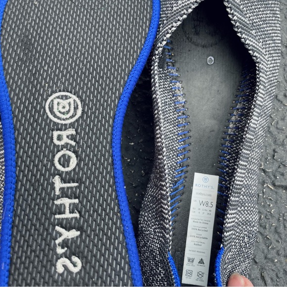 Rothy’s retired grey granite round toe ballet flats size 8.5w - Picture 4 of 6